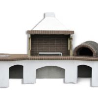 Ψησταριά με φούρνο και νεροχύτη